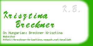 krisztina breckner business card